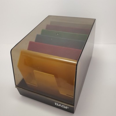 Vintage Color Coded BASF 5.5 Floppy Hard Shell Storage Box