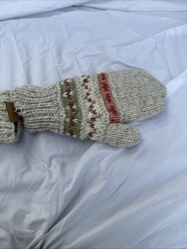 Turtle Fur Mittens Gloves Wool Knit Handmade In Nepal Adult Size Warm! - Picture 8 of 9