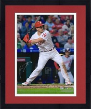 Framed J.T. Realmuto Philadelphia Phillies Signed 16x20 Hitting Photograph