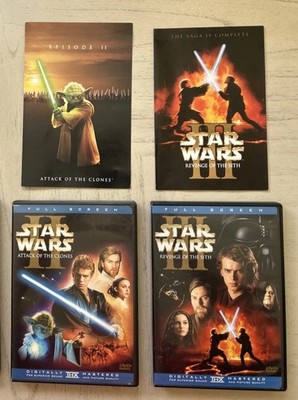  STAR WARS PREQUEL Episodes 2 & 3 - 4-Disc DVD Set Full Screen Edition