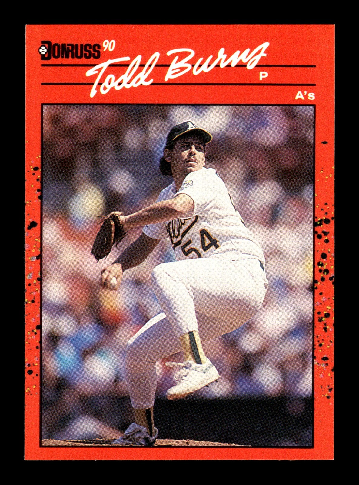 TODD BURNS ⚾ 1990 Donruss #446 Oakland Athletics
