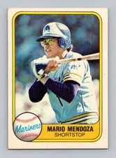 1981 Fleer #613 Mario Mendoza Excellent