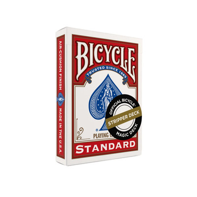 Stripper Deck - Bicycle Red | Tapered Cards | Easy Magic Trick Deck | USPCC