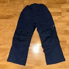 Lands End Kids Navy Blue Squall Snow Ski Pants Insulated Waterproof Size 8