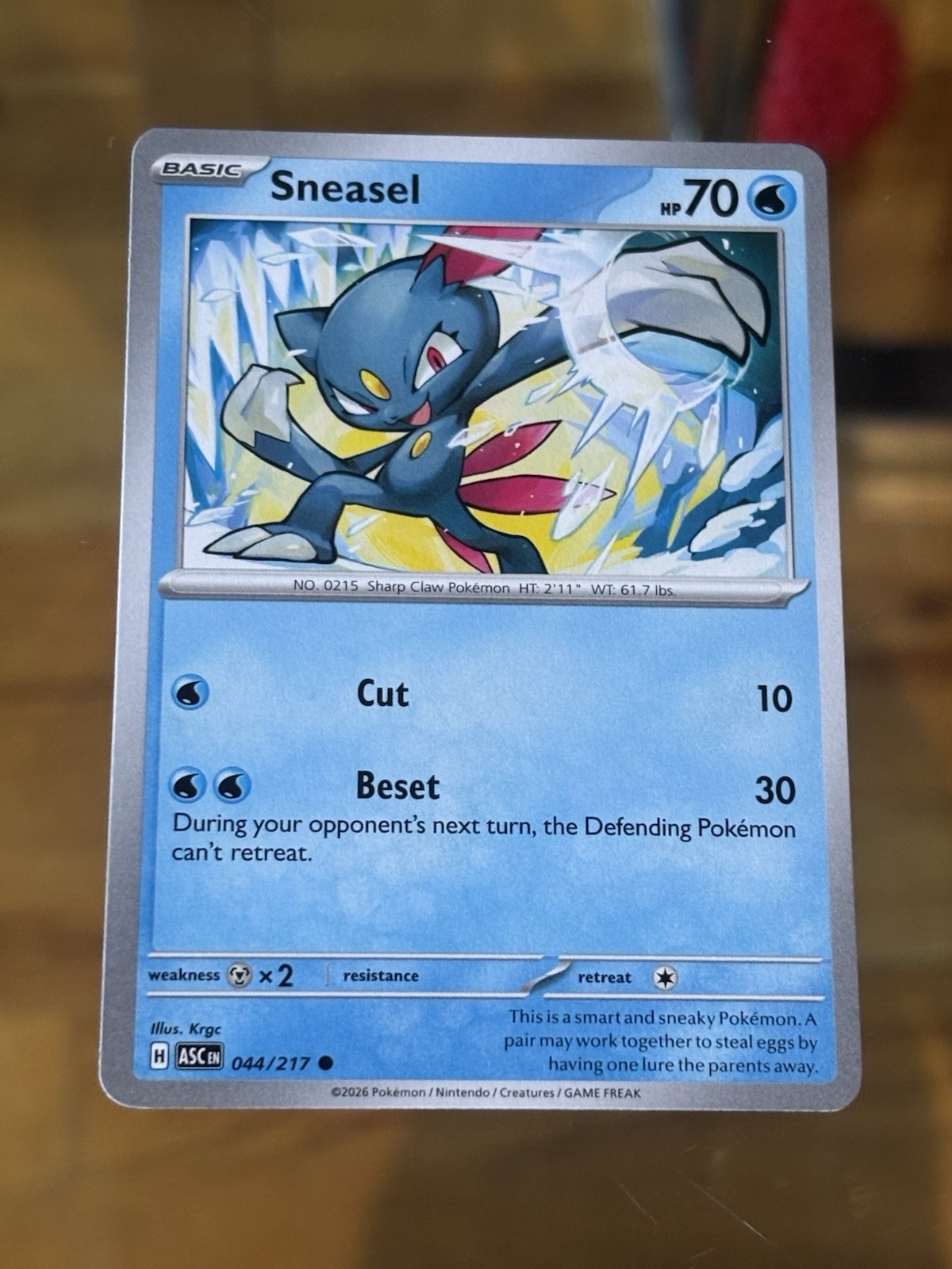 Sneasel 044/217 Ascended Heroes Pokemon Card