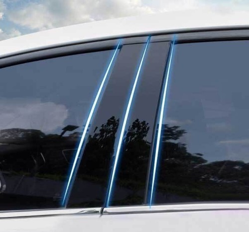 For Hyundai Santa Fe 2019-2023 Glossy Black PC Window Center BC Pillar Cover 6PC - Bild 5 von 10