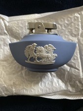Wedgewood Blue Jasper Ronson Table Lighter Made In England.