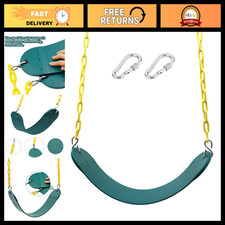 Heavy Duty 66" Chain Plastic Coated Swing Seat Replacement for Outdoor Swing Set