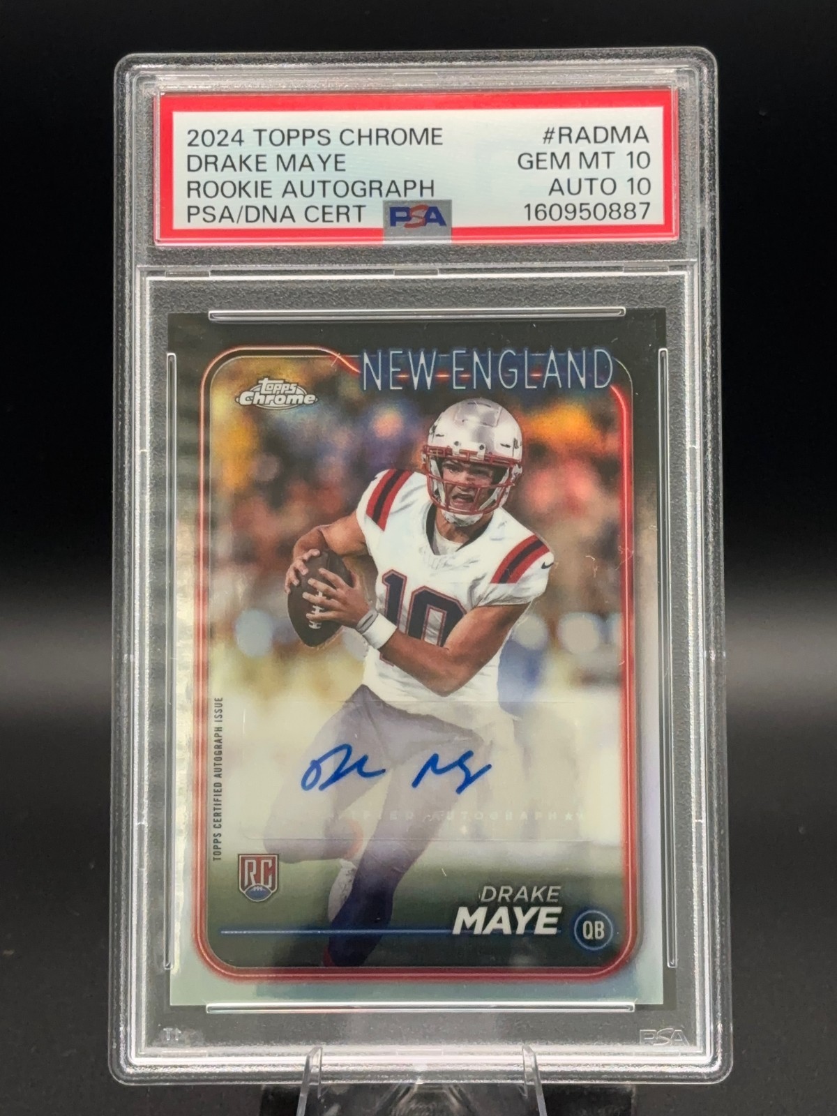 Drake Maye Topps Chrome Rookie Autographs Variations #RADMA Base