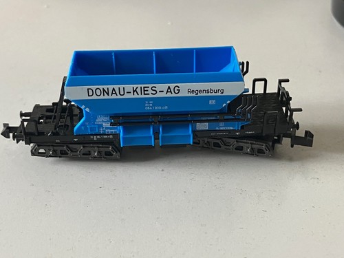 MINITRIX Spur N 13605 Schotterwagen DONAU-KIES-AG, DB, Epoche IV | Condition: Neu
