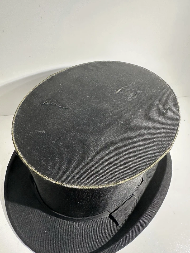 Sombrero de copa grande belga antiguo plegable talla: EU 59-60 / UK 73/8-71/2 / US 73/8-71/2 Foto 4 de 4