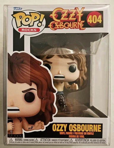 FUNKO POP ROCKS 404 OZZY OSBOURNE (1989 SHIRTLESS) FIGURE with PROTECTOR