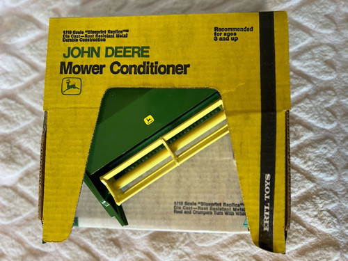 Vintage Original 1/16 Ertl John Deere Toy Mower Conditioner Farm Tractor In box - Picture 1 of 3
