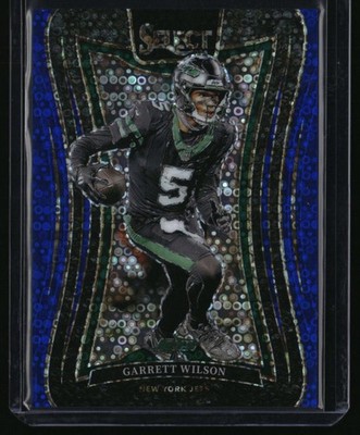 2024 Panini Select Garrett Wilson Blue Disco Prizm #/25 New York Jets