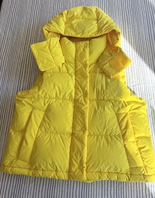 Lululemon Wunder Puff Goose Down Cropped Vest Sonic Yellow Size 6 Discontinued