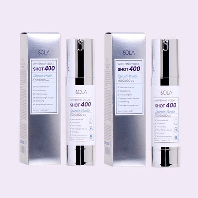 2X Sola Whitening Veedle Shot 400 Spicule Serum Brightening Acne Pore Care 50ml