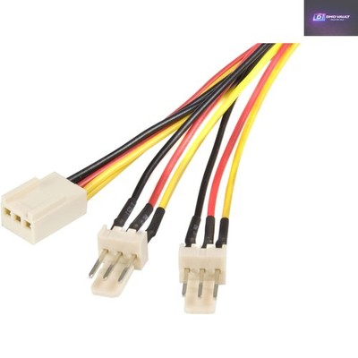 12 Zoll TX3 Lüfter Splitter Kabel - Verbinden Sie zwei 3-Pin CPU-Lüfter mit einer Stromversorgung