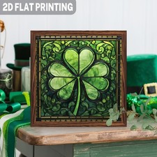 2D Vintage Shamrock Wall Hanging Wooden Irish St. Patrick's Day Decor for Home