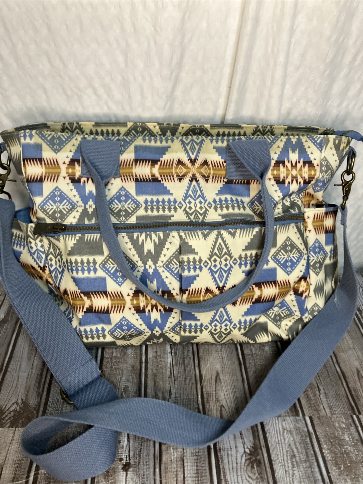 Pendleton Southeast Print Weekender Duffle Bag Bl… - image 1