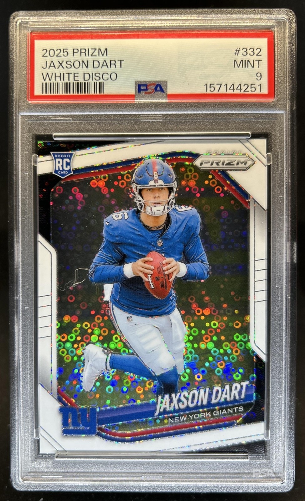 Jaxson Dart Panini Prizm #332 White Disco