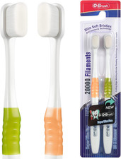 Soft Toothbrush for Sensitive Gums, Ultra Fine Bristles, Adults  Elderly 2 Pack