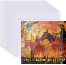 40 Pack 3.2 Mil Thick Vinyl Sleeves, 12.75" X Record Transparent