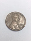 1944 Wheat Penny No Mint Mark L On Rim US One Cent Small Coin Lincoln Copper