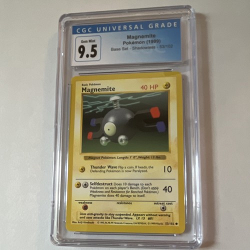 Magnemite (Shadowless) graded CGC 9.5 for sale on eBay