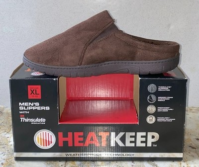 HEATKEEP WEATHERPROOF MEMORY FOAM MEN S SLIPPERS W/3M THINSULATE INSULATION XL