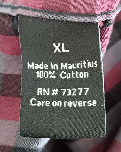 Uomo Apt. 9 Camicia viola e nera a quadri manica lunga con bottoni taglia XL - Foto 3 di 4
