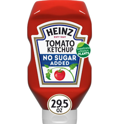 Heinz Tomato Ketchup with No Sugar Added, 29.5 oz Bottle