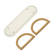 Bag Bases for Crochet 10.2" x 3.1" Oval Bag Bottom Shaper with Handle White