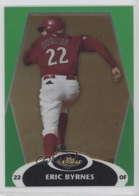 2008 Topps Finest Green Refractor 92/199 Eric Byrnes #73 1u6