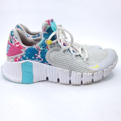 Nike Free Metcon 4 Women's Size 8.5 Photon Dust Paint Splatter Shoes dq0304-001