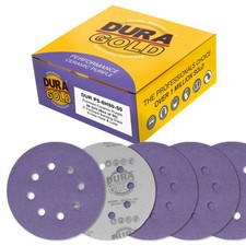 80 Grit 5" Ceramic Sanding Discs, 8-Hole, Box of 50 - Hook  Loop Sandpaper