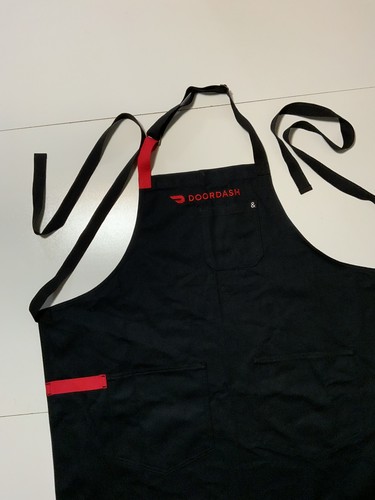 Hedley & Bennett Doordash Delivery Essential Black 3 Pocket Cotton Chef Apron - Picture 3 of 7
