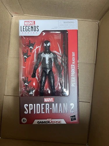 Marvel Legends GamerVerse Spider-Man 2 PS5 Symbiote Black Suit Peter Parker NEW