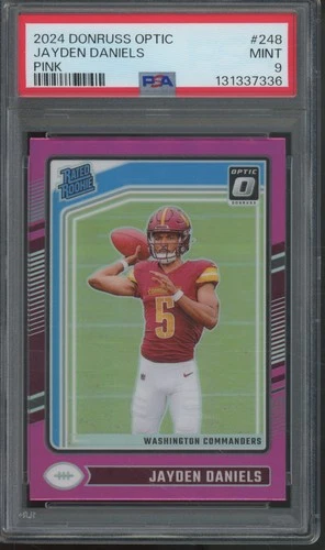 2024 Panini Donruss Optic Pink #248 Jayden Daniels RC Rookie Mint PSA 9