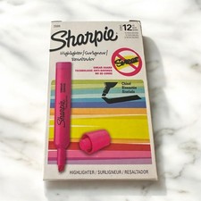 SHARPIE Highlighters, Chisel Tip, 12 Count Pack of 1 , Pink