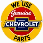 VINTAGE CHEVROLET PORCELAIN SIGN GENERAL MOTORS DEALERSHIP GAS OIL FORD MOPAR
