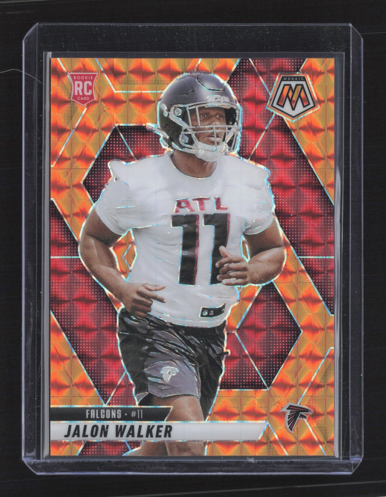 2025 Panini Mosaic #377 Jalon Walker Mosaic Orange #/199