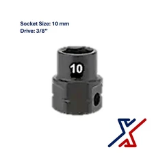 10mm. x 3/8" Drive Nano Socket / Stuby Socket by X1 Tools