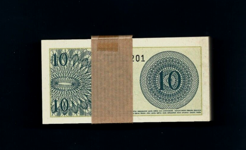 Indonesia 10 SEN 1964 P-92 x 100 pezzi UNC lotto 1 PACCHETTO indonesiano CONFEZIONE BANCONOTA - Foto 1 di 4