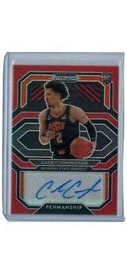 21-22 PANINI PRIZM DRAFT CADE CUNNINGHAM 1/49 RED Rookie Card Auto 