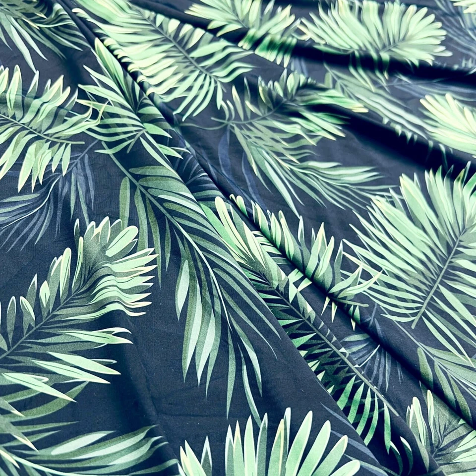 ENVÍO GRATUITO Tela Spandex Hojas Estampado Elastizado 60" de ancho por yarda para trajes de baño Foto 3 de 4