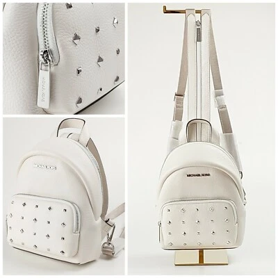 Michael Kors Sac à Dos Petit Erin Clouté Convertible Cuir Blanc Optique - Photo 1/4