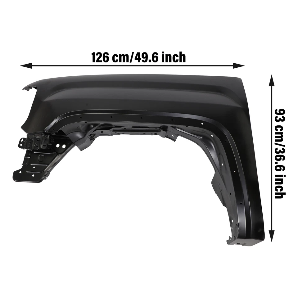 Front Left Driver Side Fender Replacement Compatible with 14-18 GMC Sierra 1500 - Изображение 2 из 4