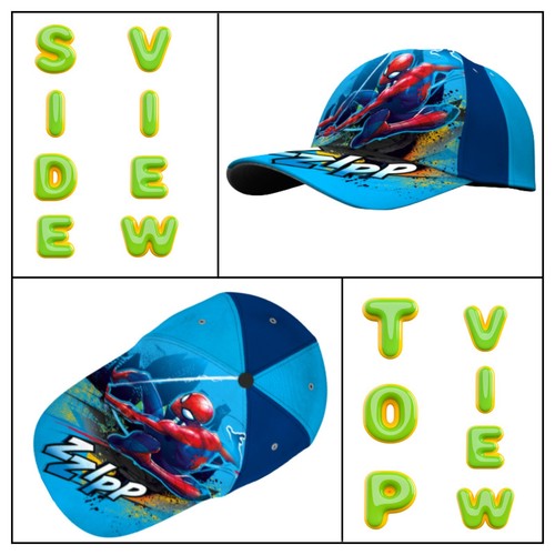 Lizenzierte Figur Baseballkappe 100 % Baumwolle Sommermütze, 3-7 Jahre Kinder Jungen Geschenk - Bild 43 von 132