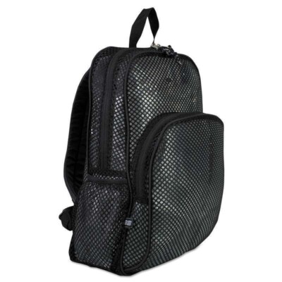 Eastsport  Mesh Backpack, 12 x 5 1/2 x 17 1/2, Black 091074071652