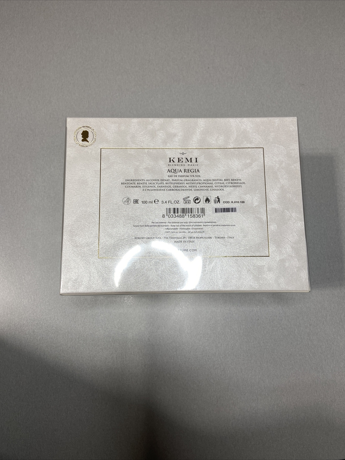 KEMI AQUA REGIA 3.4 OZ / 100 ML EAU DE PARFUM Official Product Sealed